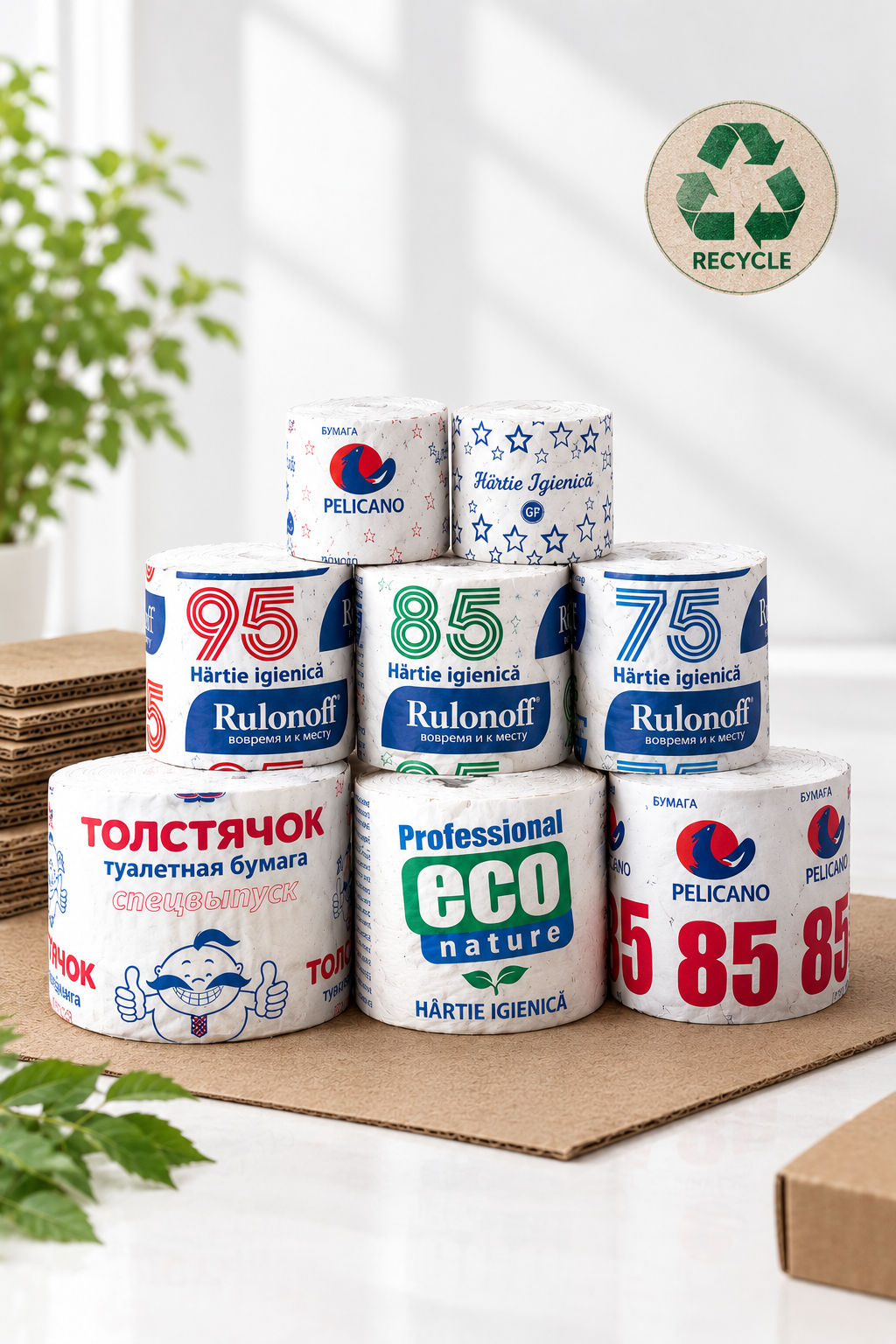 Modern industrial toilet paper manufacturing facility with automated production lines and quality control systems